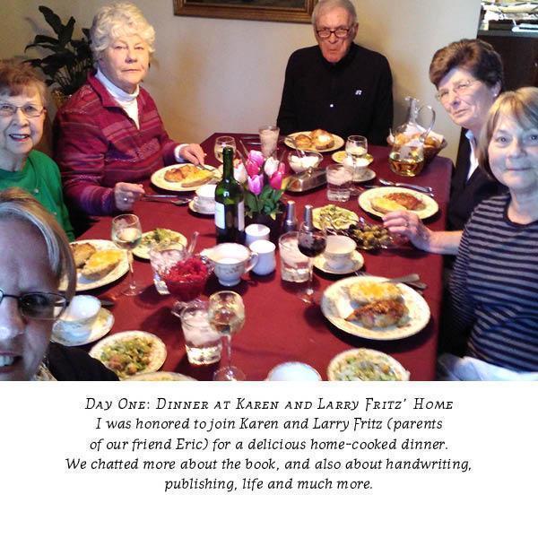 Dinner at Larry and Karen Fritz' home